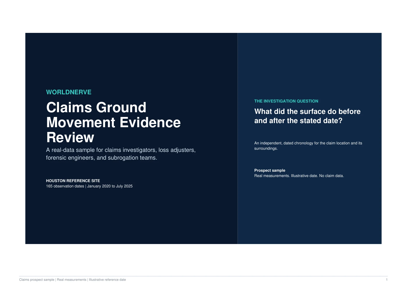 Cover of the WorldNerve Claims Ground Movement Evidence Review sample