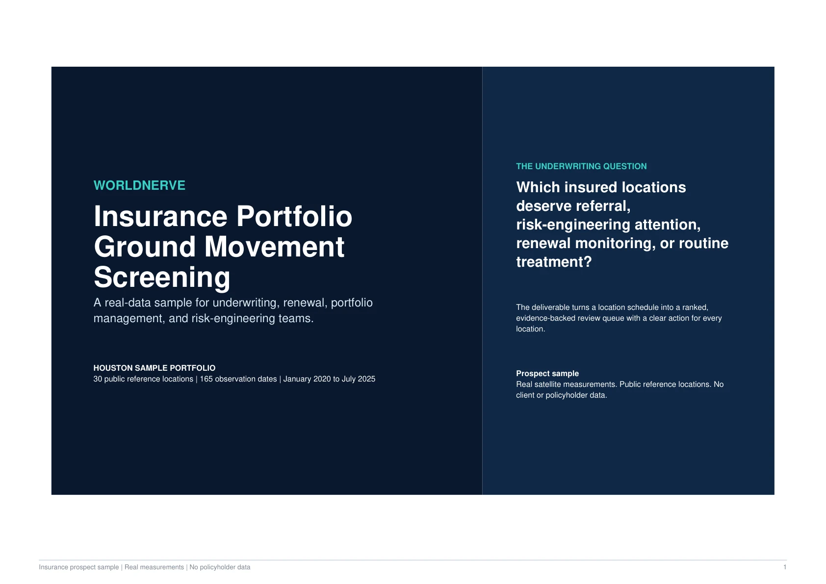 Cover of the WorldNerve Insurance Portfolio Screening sample